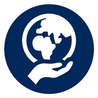 Icon: Globs ruht auf einer ihn haltenden Hand.